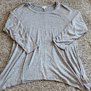 Gray tunic sweater